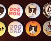 8 Boston Terrier 1" buttons