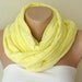Cotton Scarf, Lemon Yellow Scarf, Jersey Scarf