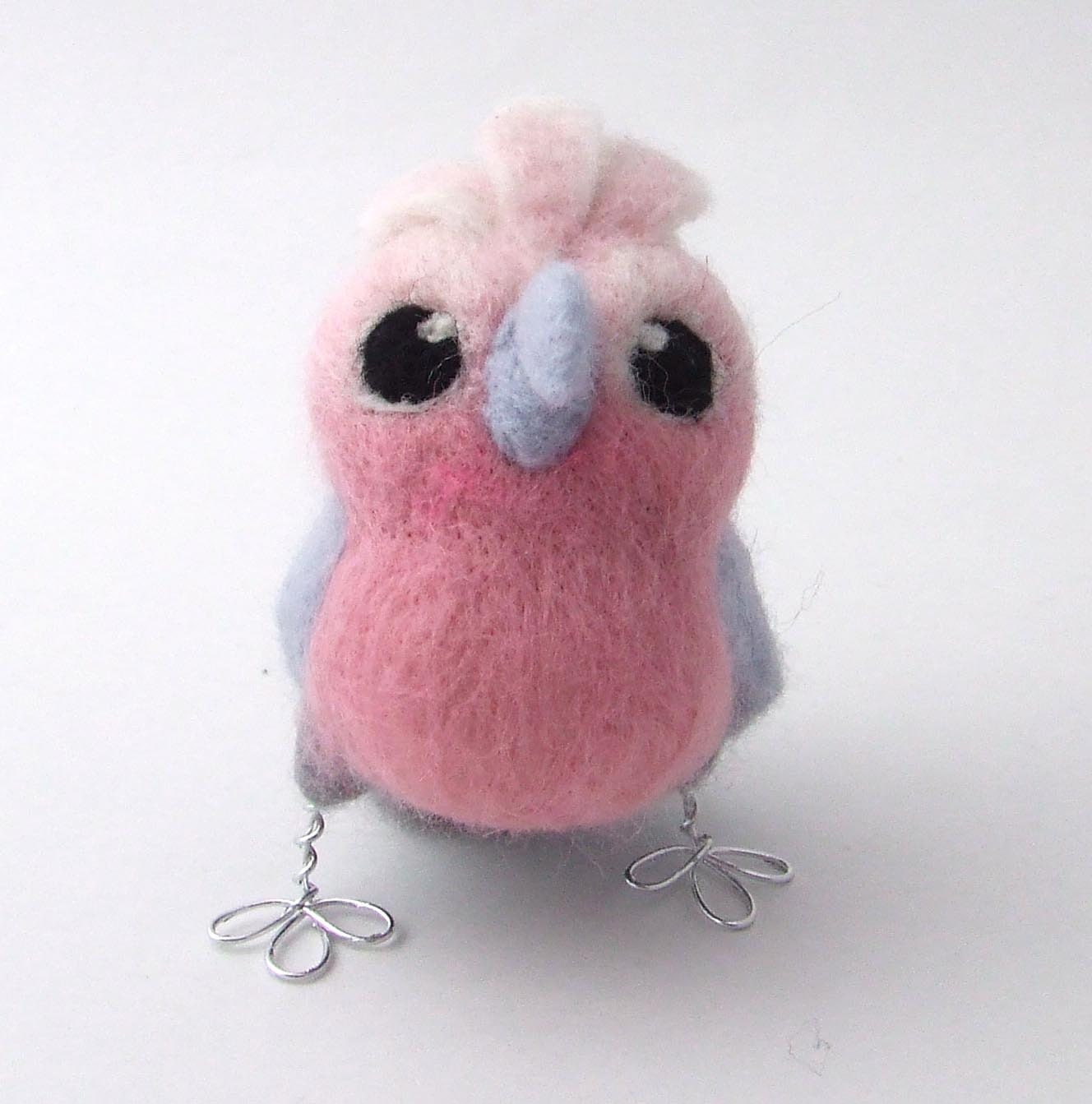 Galah Cockatoo Rose Breasted Cockatoo Needlefelted Bird Pet Portrait