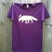 Arctic Fox on an Eggplant Unisex Adult Tee