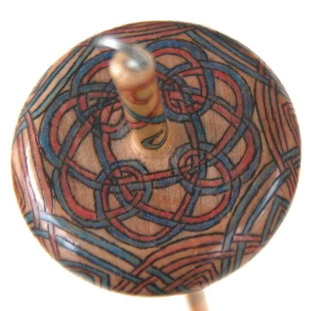 Celtic Drop Spindle 13 - Fireworks