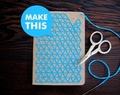 DIY Teal Embroidery Pocket Notebooks