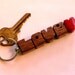 Walnut Wood Name - HeartFob Keychain - Handmade to Order
