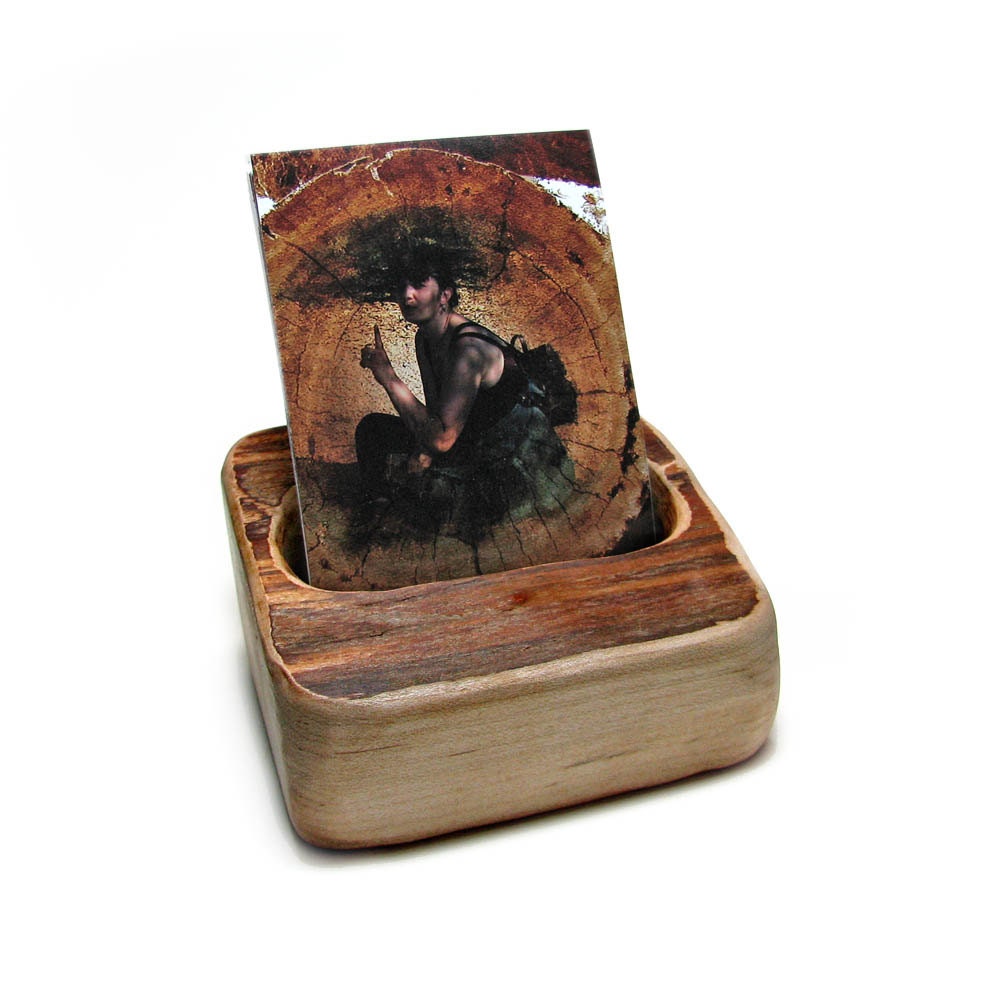 Back To Nature - Organic Natural Maple Rustic Smartphone Holder Deck Stand by Tanja Sova