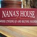Wood Wall Sign Nana's House Grandmother Plaque Mothers Day