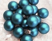 12 Teal Peacock Blue Deep Aqua Christmas Feather Tree Wreath Christmas Ornaments Decorations
