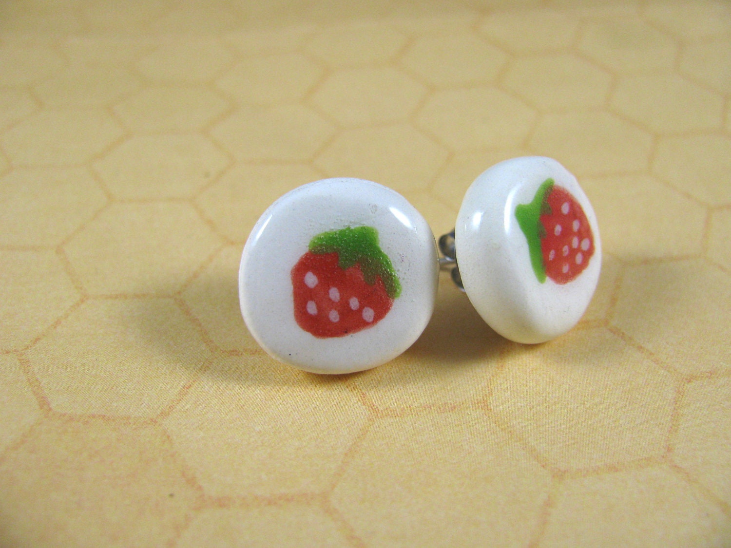 Strawberry Ceramic Earrings