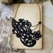 lace necklace- LIRIOPE- wedding necklace- statement necklace handmade by White Owl