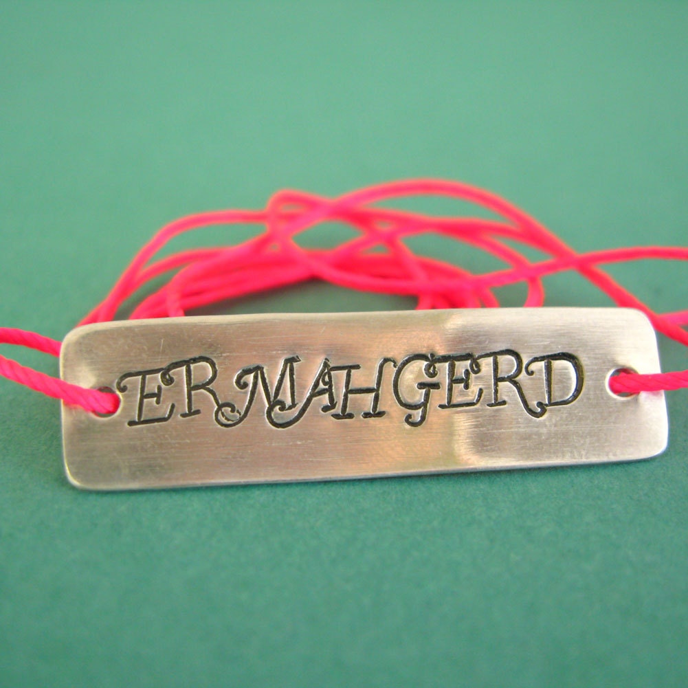 Personalized neon wrap bracelet on nylon cord, up to 15 characters