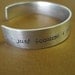 Nightmare Before Christmas Bracelet - Jack Skellington Quote hand stamped in aluminum