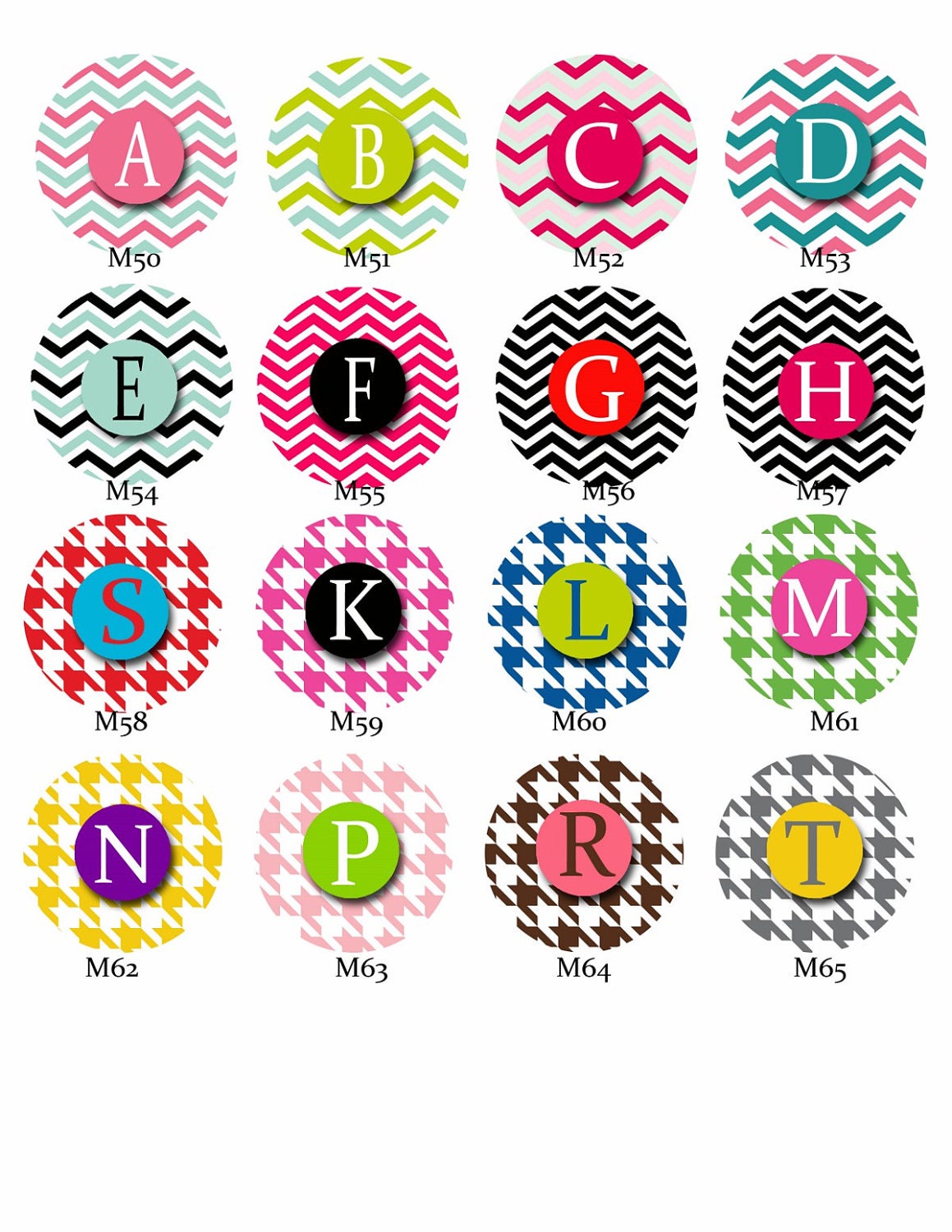 Badge Reel with MYLAR covering...U pick pattern and CHOOSE your letter