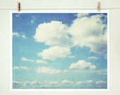 Cloud Photograph - pale blue sky photograph nature photography nursery decor wall art  - 8x10 Cloudbursting