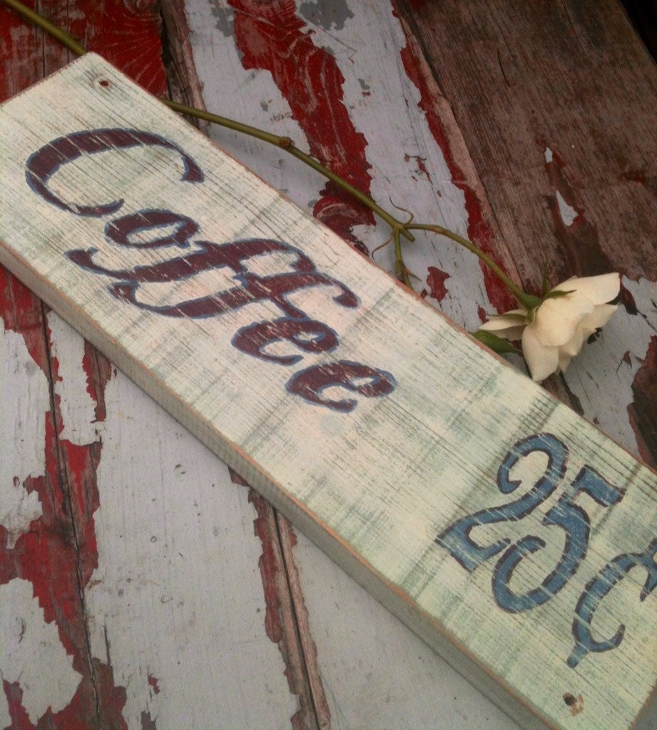 Coffee sign, Cafe sign,Farmhouse Decor,Repurposed, Reclaimed Wood,Painted wood sign,Kitchen Art