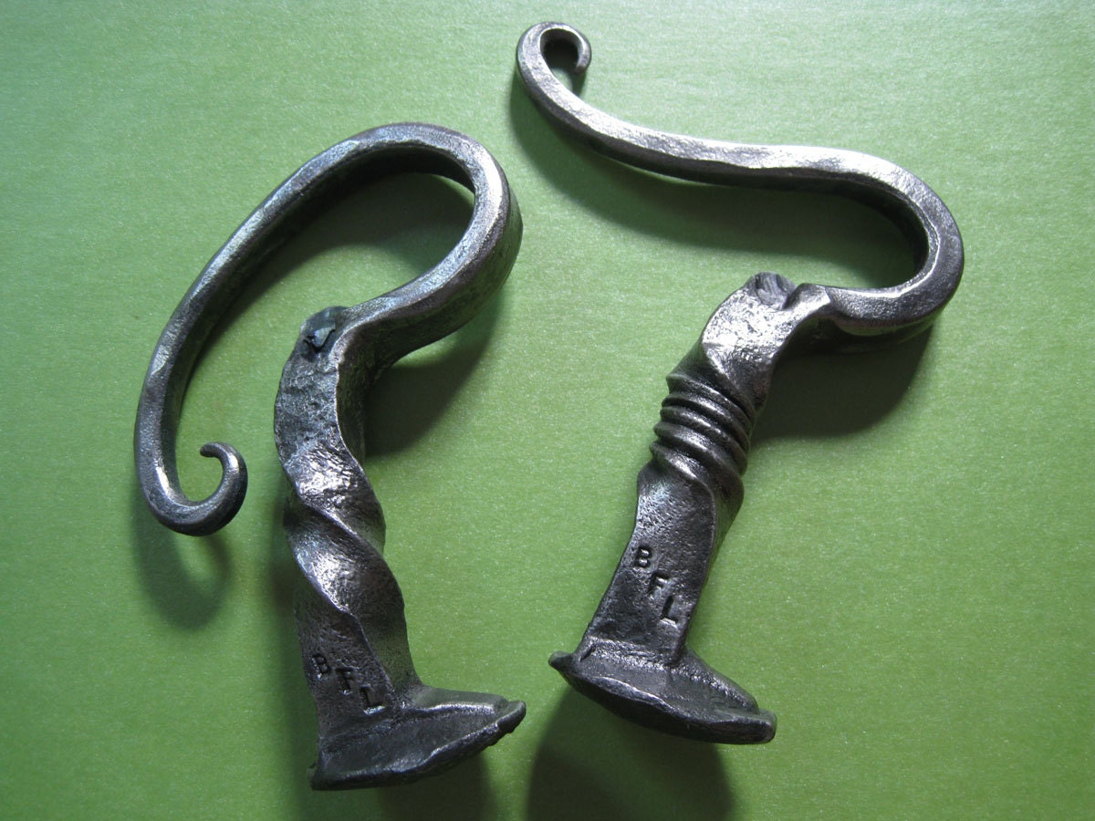 Churchkeys forged from railroad spikes - Bottle openers by a Blacksmith