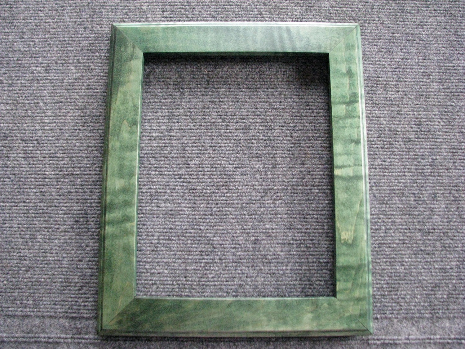 8x10 Curly Rock Maple Picture Frame Green dye