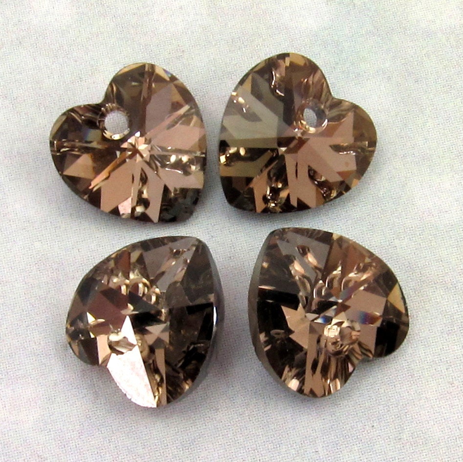 Czech Preciosa Crystal Heart 10 Mm Zairite 4 Pc. C268