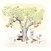 Childrens Wall Art Print -My apple tree, panda, rabbit,pig Poster Print A3