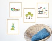 Nature Collection- Four 8x10 Gender Neutral Nursery Prints