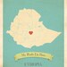 Choose Your Country Personalized Vintage Map Wall Art 11x14