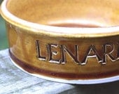 Made to order Custom Pottery Personalized Pet Dog Cat Feeding Water Dish Bowl Small Midwest living Magazine