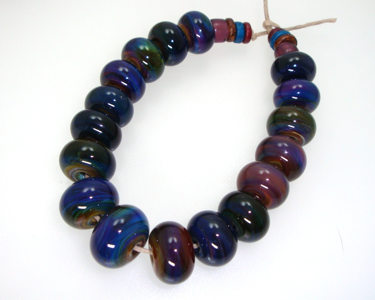 Reserved for Cheryl Bead Set as Described and Pictured with 15 Coordinating Disk Beads