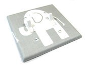 Gray Elephant Nursery Decor Double Light Switch Cover Grey Modern Kids Bedroom Wall Art Decoration Premier Prints
