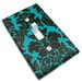 Light Switch Cover Teal Blue and Brown Damask Modern Home Decor Switch Plate 702