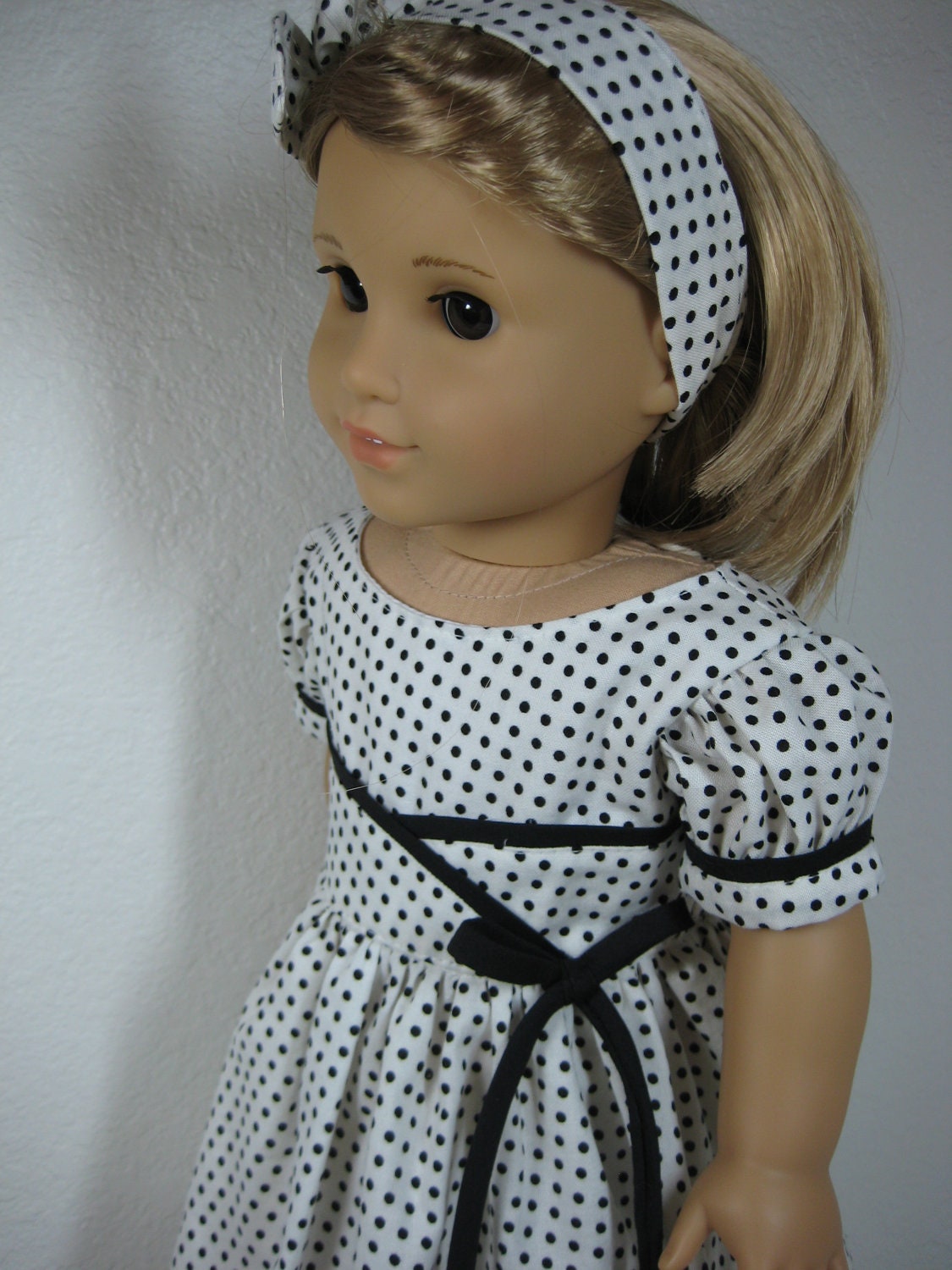 18 Inch Doll Clothes American Girl  1950s Dress in Black and White
