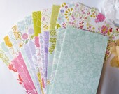 Assorted Pastel Floral Patterned Envelopes Size - Legal / Letter