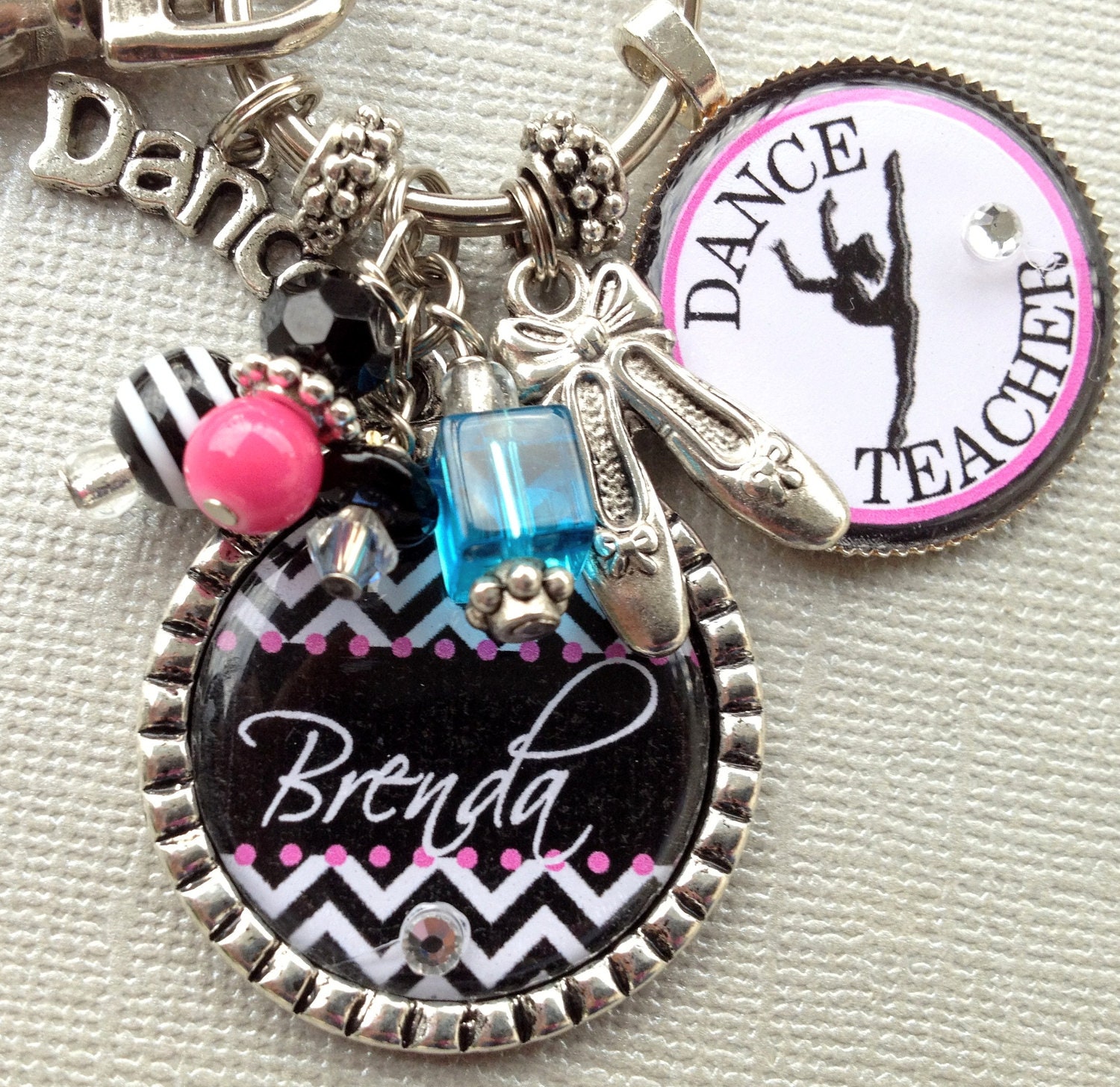 Dance Teacher PERSONALIZED Gift - Performing Arts Studio, All About Dance, Music Teacher - CHEVRON, Dance Mom,Zebra, Inspirational Teacher