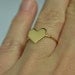 Mini pixel heart ring- vermeil ring