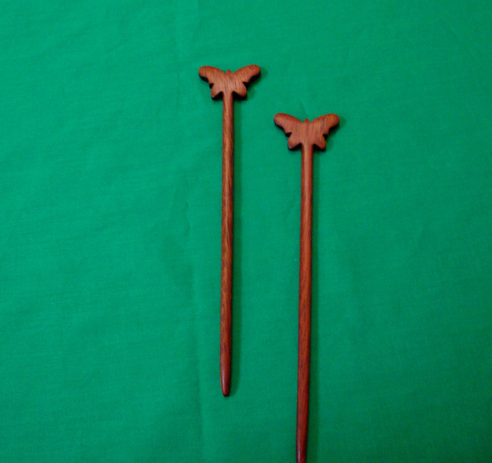Handmade Butterfly Chopstick Hair Sticks from Bloodwood/Coupon