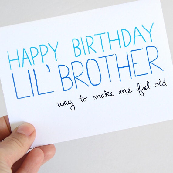 Little Brother Birthday Card Birthday Card For By JulieAnnArt