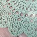 Sage Green Patio Porch Cord Crochet Rug in 35" Round Pineapple Pattern
