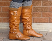 CROCHET BOOT CUFFS Fillers Buffers... You pick your own color... Choose from 100 colors...