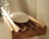 Natural Wood Soap Dish for Wall Mount