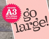 Let's go LARGE - any print A3 - 11x16