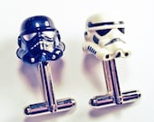 Shadow and Storm Trooper silver toned cufflinks in FREE gift box