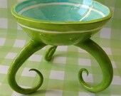 colorful turquoise & lime bowl for serving