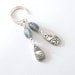 Labradorite Earrings Fine Silver Swirl Teardrop, Circle Hooks, Dangle, CIJ