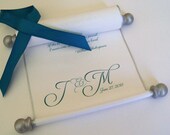 Individual custom printed paper scroll with presentation box