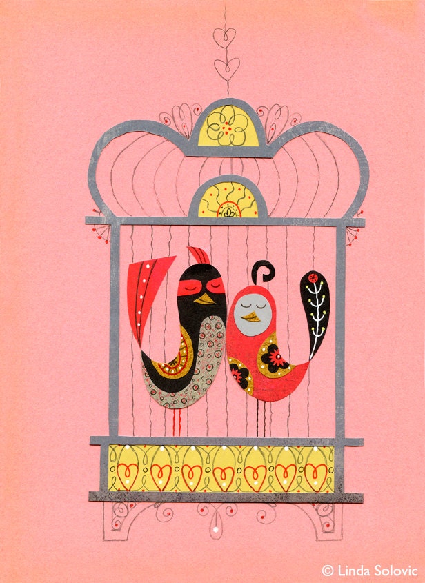 Hopelessly Devoted To You Bird Print 8.5 x 11