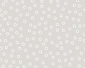 Polka Dot Stitches Daisy Gray - 1/2 Yard