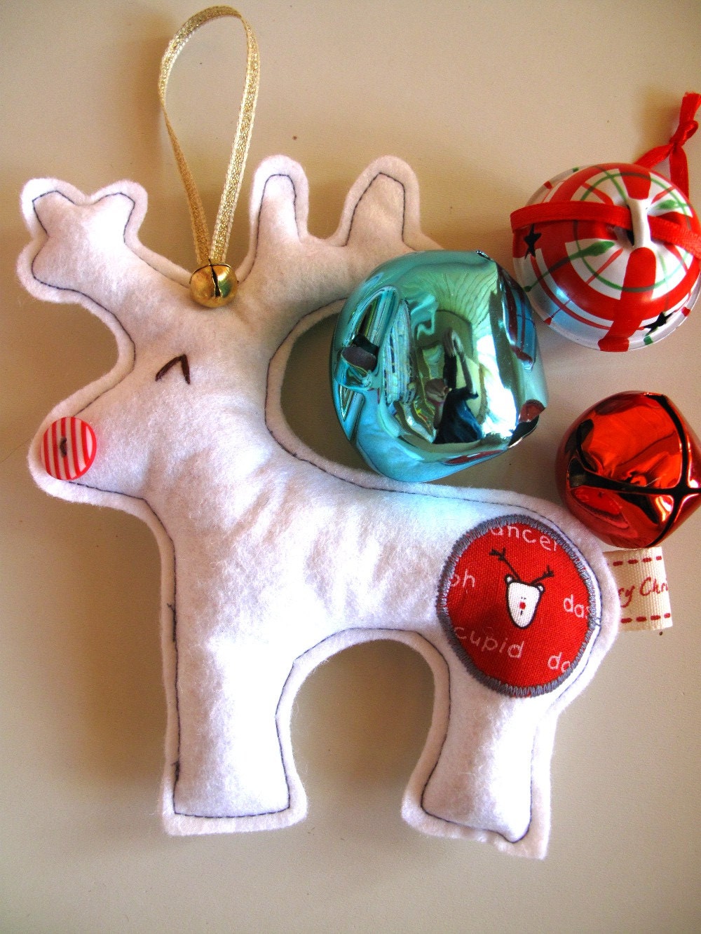 Decoration for Christmas White Scandi Caribou x DASHER limited Edition