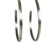 Sterling Silver Metalwork Large Hoop Earrings - Nell Earrings