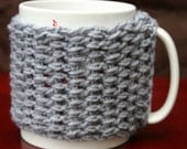 Grey Crochet Mug Warmer/Cozy