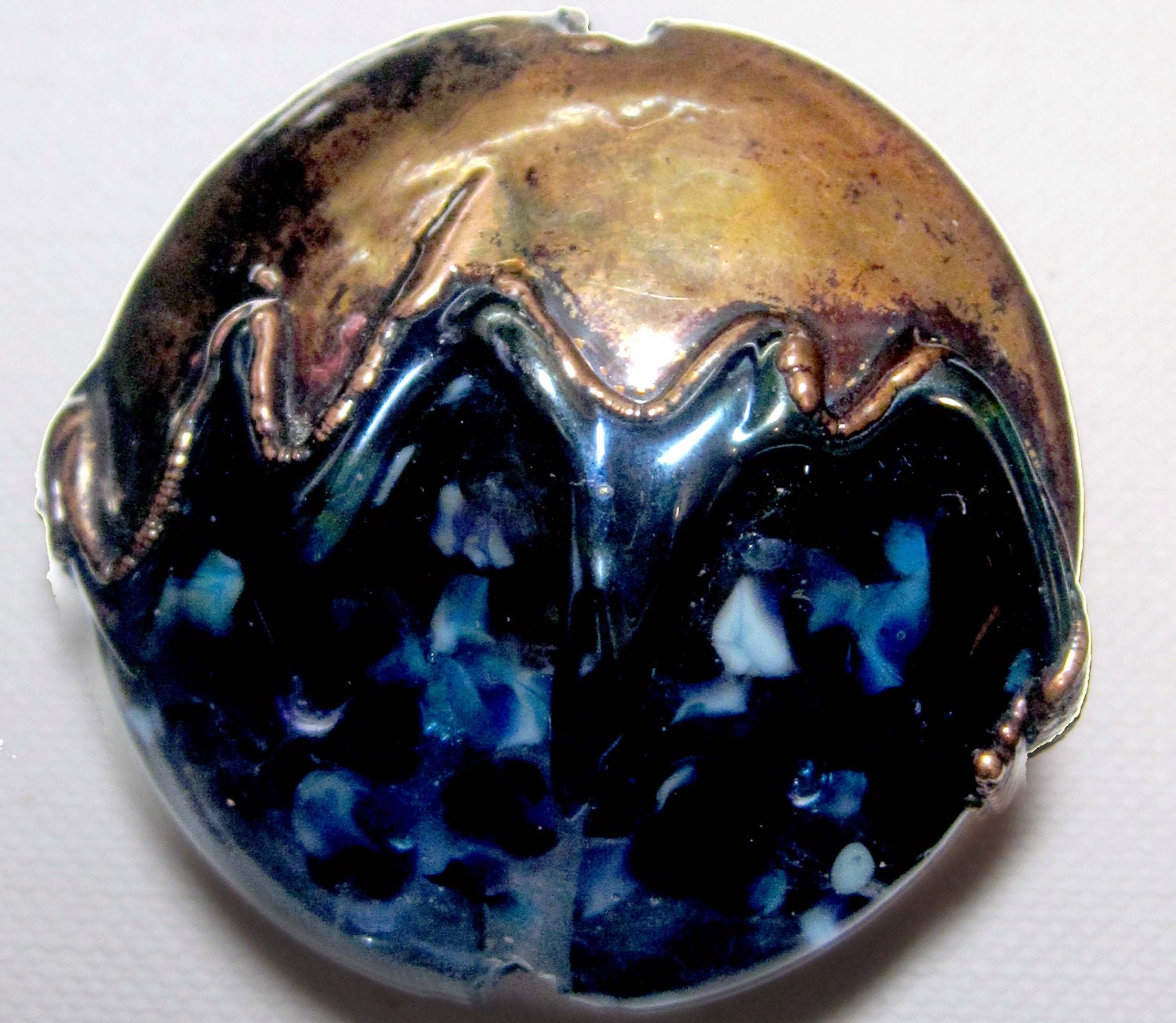 Coppertop Lampwork bead