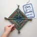 Hand Woven Textile Art Wall Hanging- Ojo de Dios - With Illustrated Affirmation Card