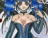 Masquerade Massacre ACEO - limited edition print 2/20 by Delphine Levesque Demers