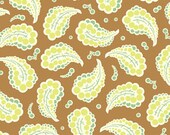 Heather Bailey Freshcut Dotted Paisley Brown Fabric, 1 Yard
